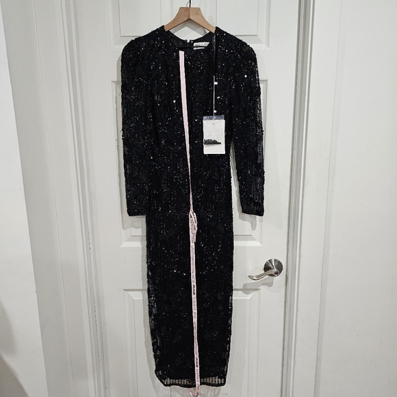 Mac Duggal 5988 Long Sleeve Jewel Neck Dress - Picture 3 of 9